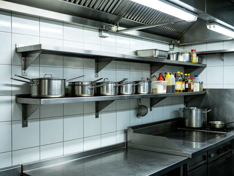 Wall Mounted Stainless Steel Shelves
